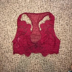 Victoria’s Secret red lace bralette size small